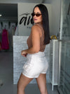 Beige Cargo Short