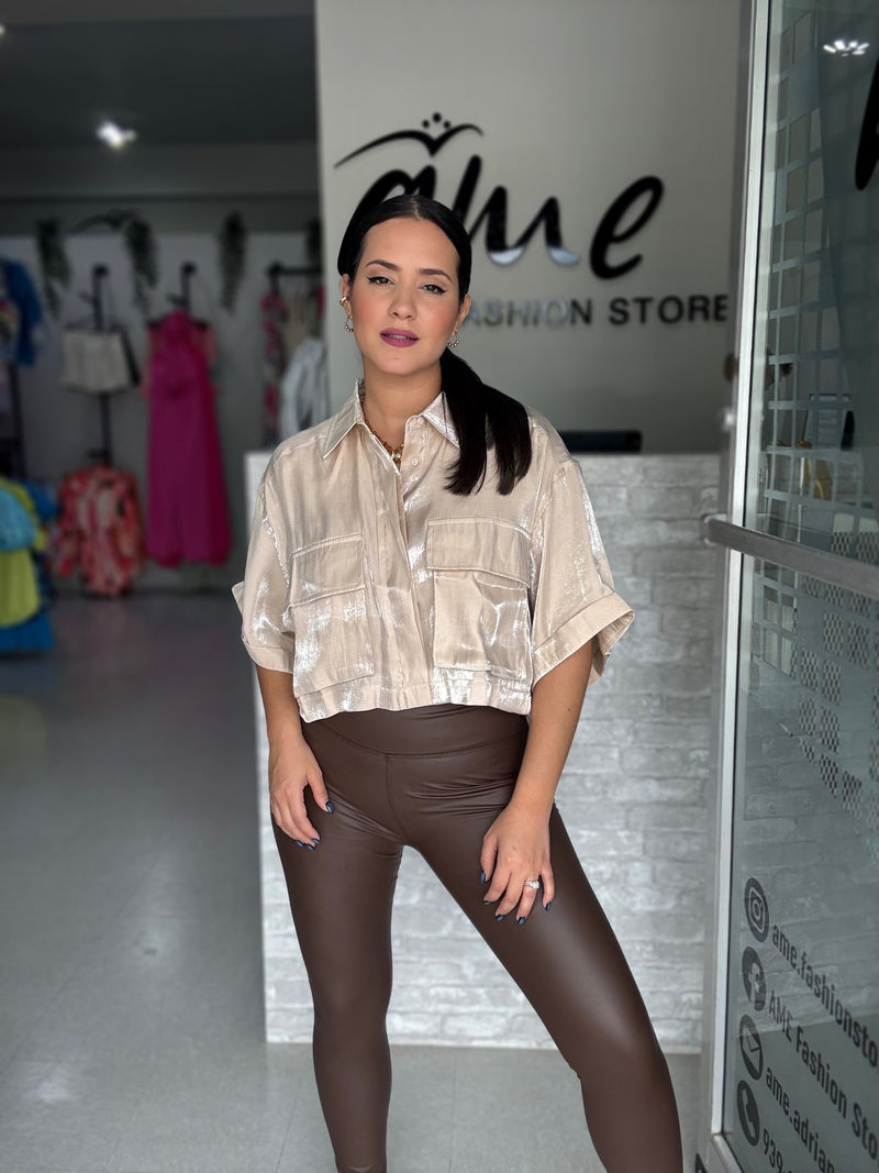 Cognac Leather Legging