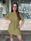 Olive Short Dress