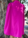 Magenta Cape Short Dress