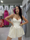 Ivory Corset Romper