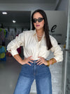 Ivory Buttons Blouse