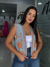 Embroidery Denim Vest