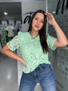 Mint Lace Blouse