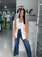 Ivory Linen Vest
