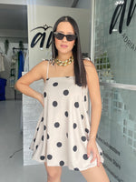 Taupe Dots Bubble Dress