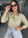Sage Buttons Blouse