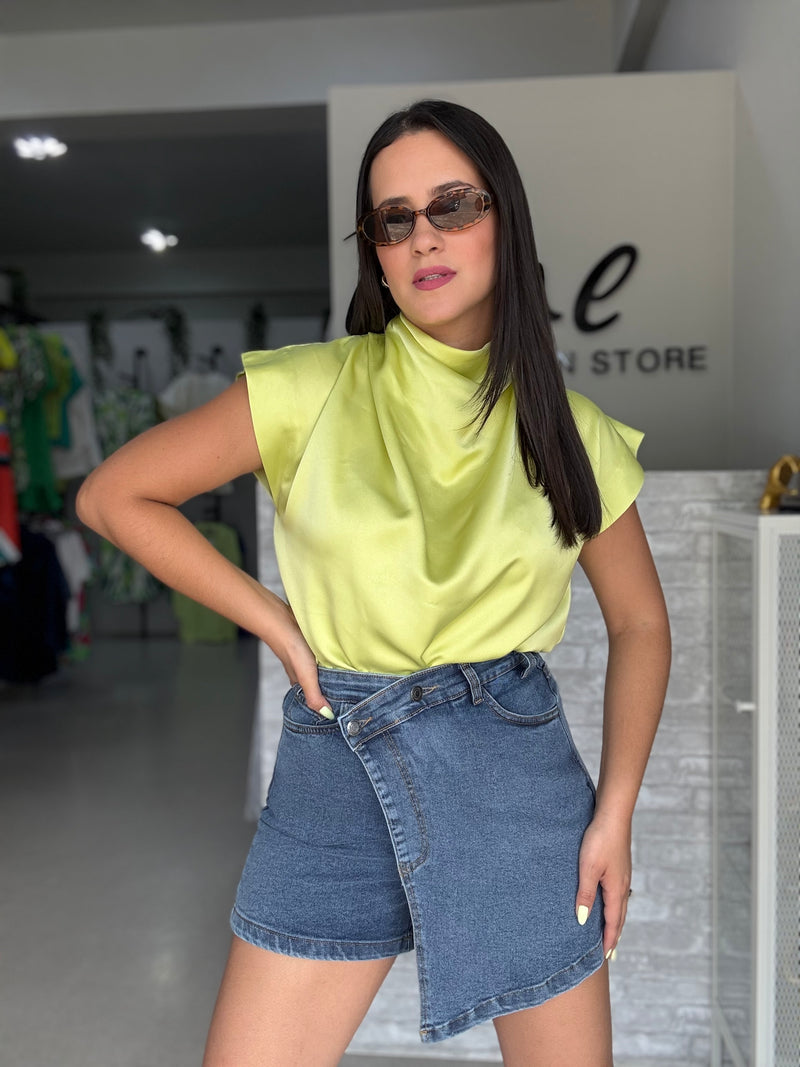 Medium Denim Skort