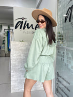 Sage Hooded Romper