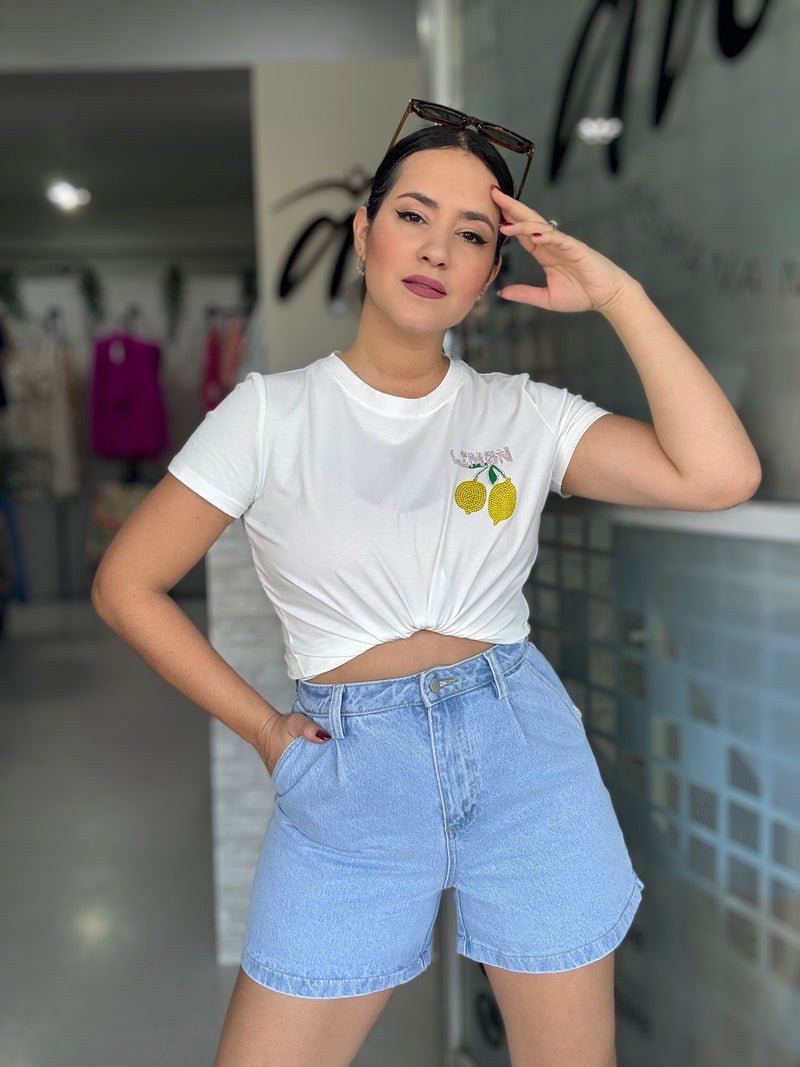 Lemon White T-Shirt