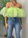 Lime Ruffles Top