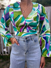 Green Teal Blouse