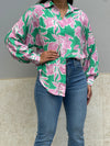 Mint Green Flowers Shirt