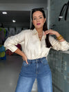 Ivory Buttons Blouse