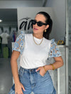 Lace Sleeves T-Shirt