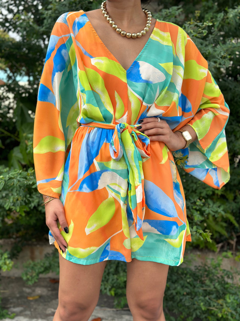 Colorful Leaves Romper