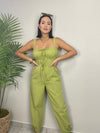 Olive Cargo Jumpsuit