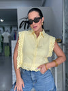 Yellow Lace Buttom Top