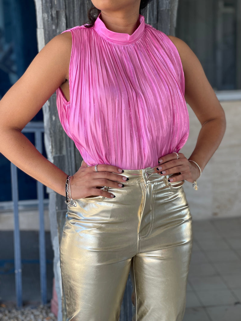 Metallic Pink Top