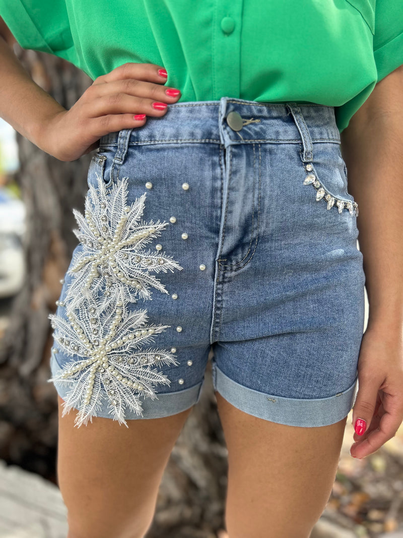 Pearls Short Jean