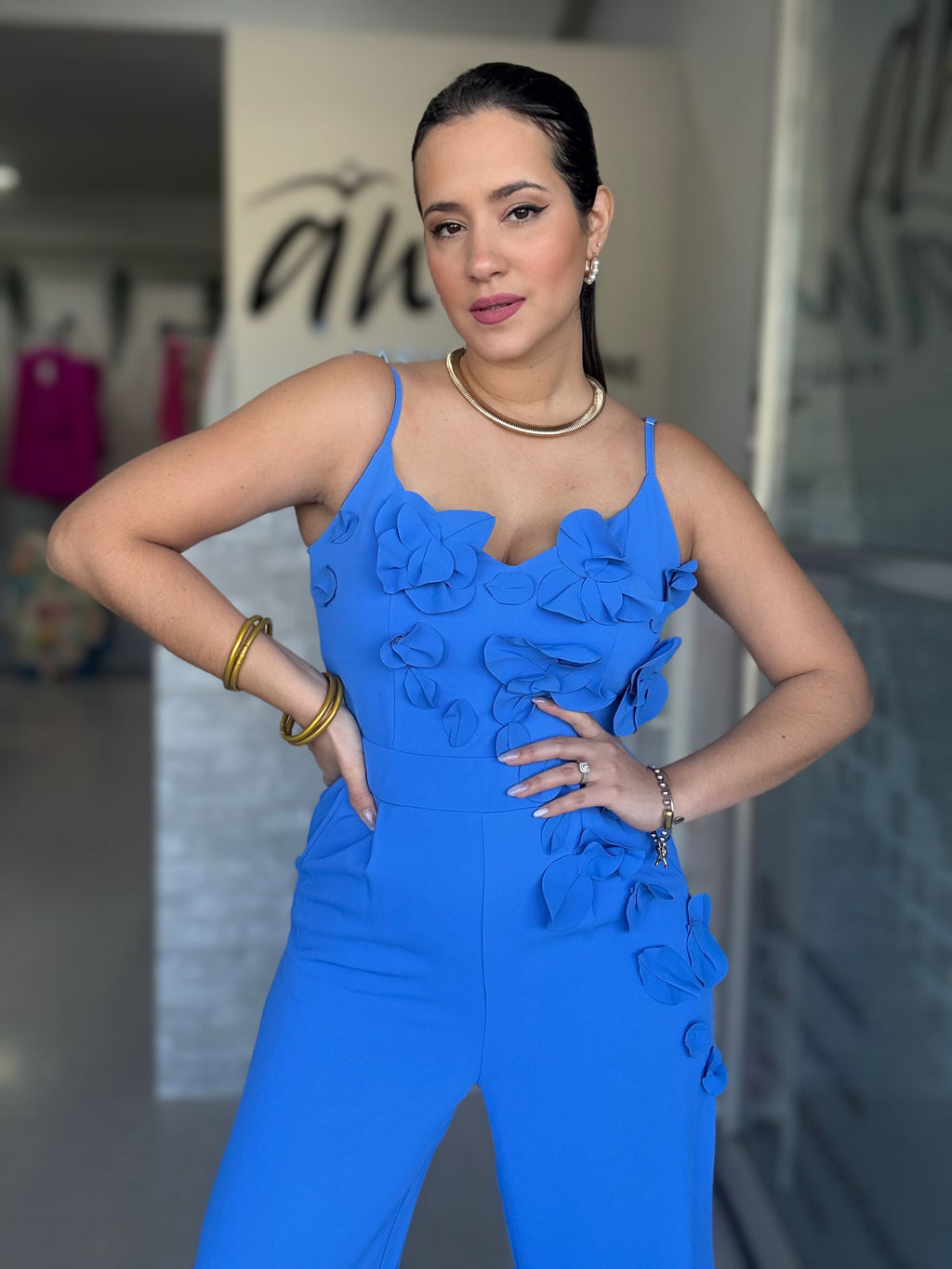 Blue Flowers Jumpsuit