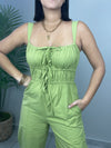 Olive Cargo Jumpsuit