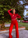 Red Sequins Bodysuit