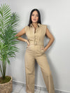 Beige Jumpsuit