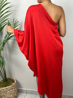 One Shoulder Red Dress