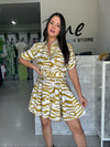 Mustard Printed Dress