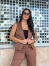 Brown Vest Set