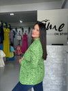 Green Snake Printed Blazer