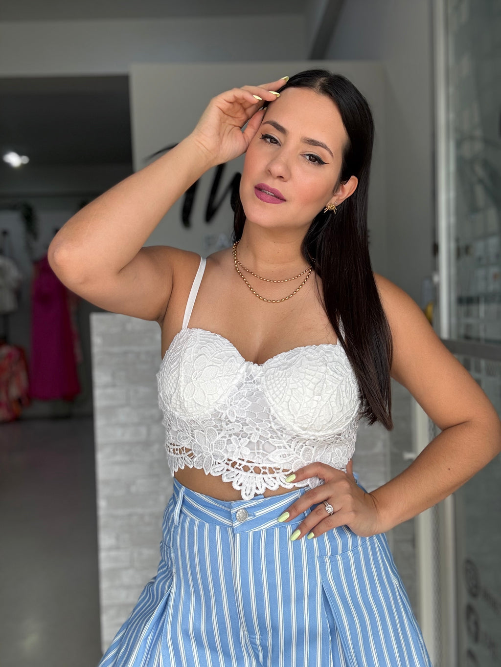 White Lace Bustier