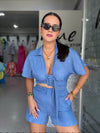 Denim Short Set