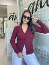 Burgundy Cardigan