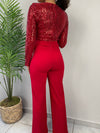 Red Sequins Jumpsuit