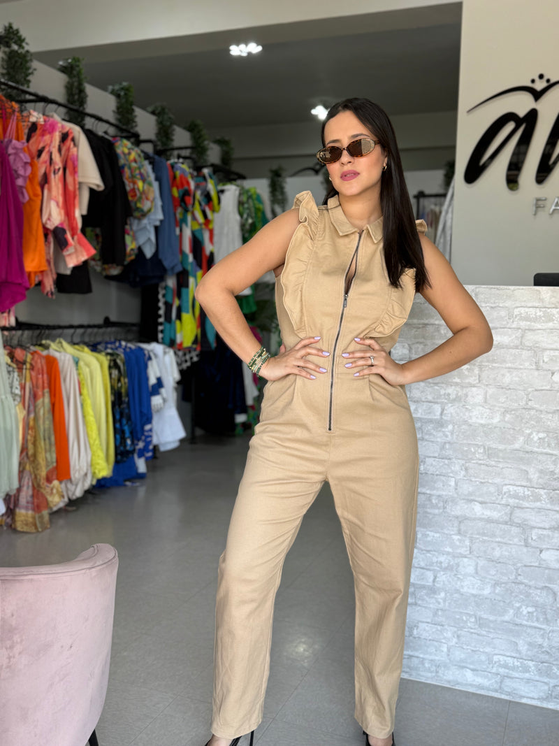 Sand Beige Jumpsuit