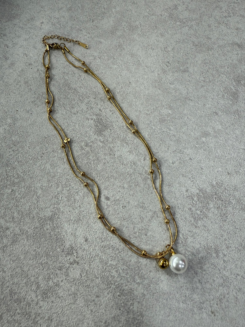 AME Luxe 004: Pearl Gold Necklace