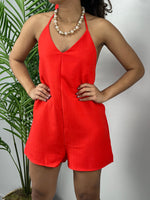 Red Halter Romper