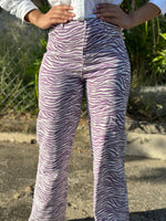 Purple Denim Zebra Pant