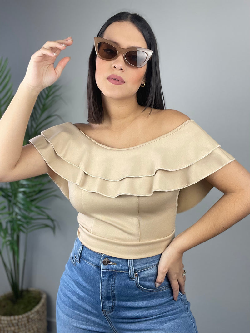 Ivory Ruffles Crop Top