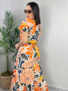 Orange Blossom Midi Dress