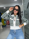 Green Stripes Sweater Top