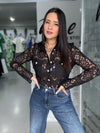 Black Lace Blouse