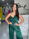 Green Satin Set