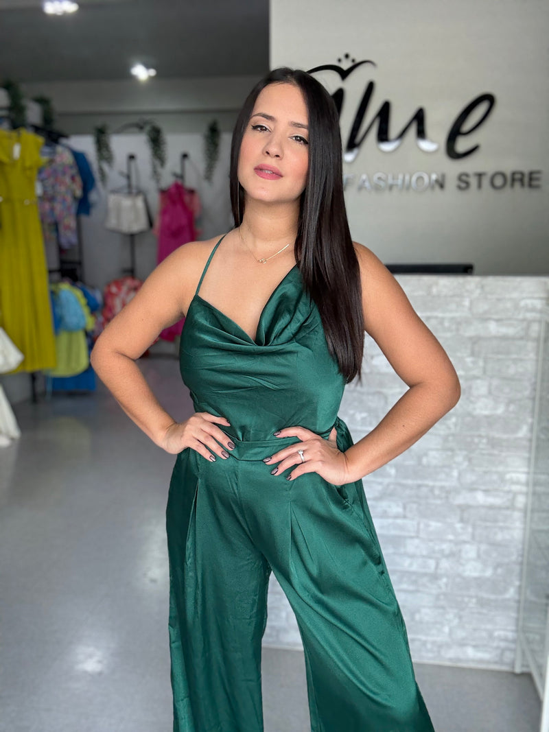 Green Satin Set
