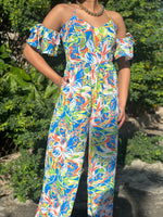 Blue Tropical Jumpsuit