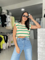 Green Stripes Top