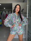 Elegant Multicolor Short Set