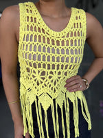 Yellow Macrame Top